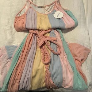 Pastel long maxi dress